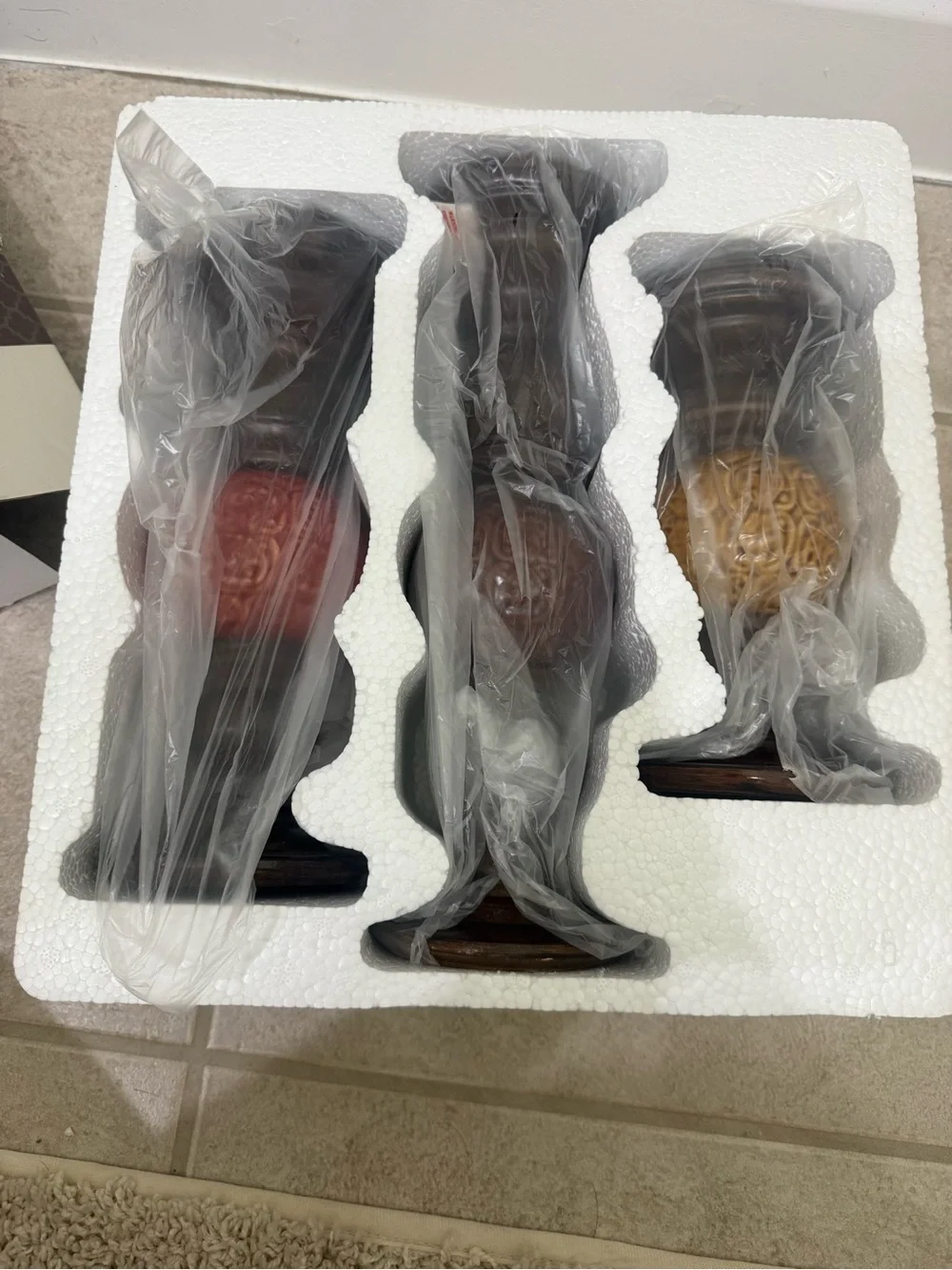 Kirklands Bronze Decorative Candle Holders Set Brown